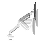 Brat monitor Neomounts DS70-450WH1 pentru display-uri cu diagonale 17 -42 , sistem de prindere VESA 75x75~100x100, greutate maxima suportata 15kg, full motion, tilt +45°, swivel 90°, rotate 180° gas spring culoare alb. Garantie 5 ani