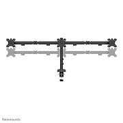 Brat triplu Neomounts DS60-600BL3 pentru display-uri cu diagonale 17 -27 , sistem de prindere VESA 75x75~100x100, greutate maxima suportata 6 - per ecrankg, full motion, tilt +45°, swivel 90°, rotate 180°, distanta fata de perete 137-601mm culoare negru. Garantie 5 ani