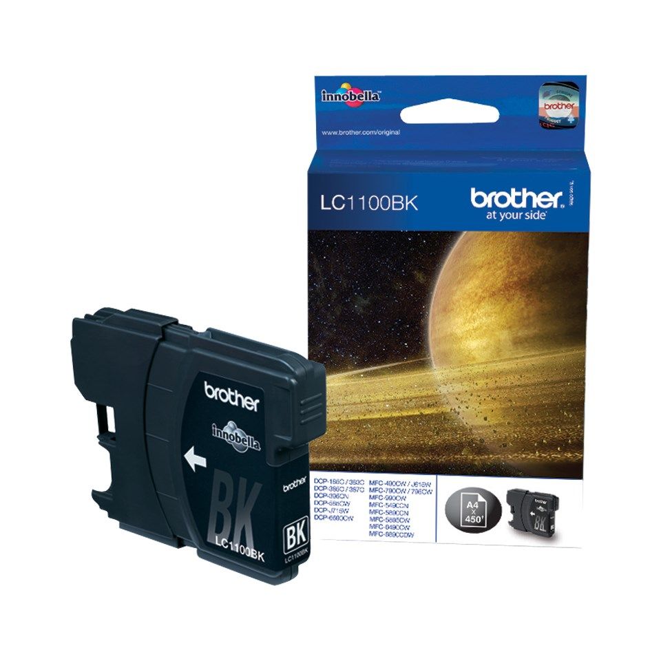 Cartus cerneala Brother LC1100BK ,Negru ,450 pagini ,Original (LC1100BK) 