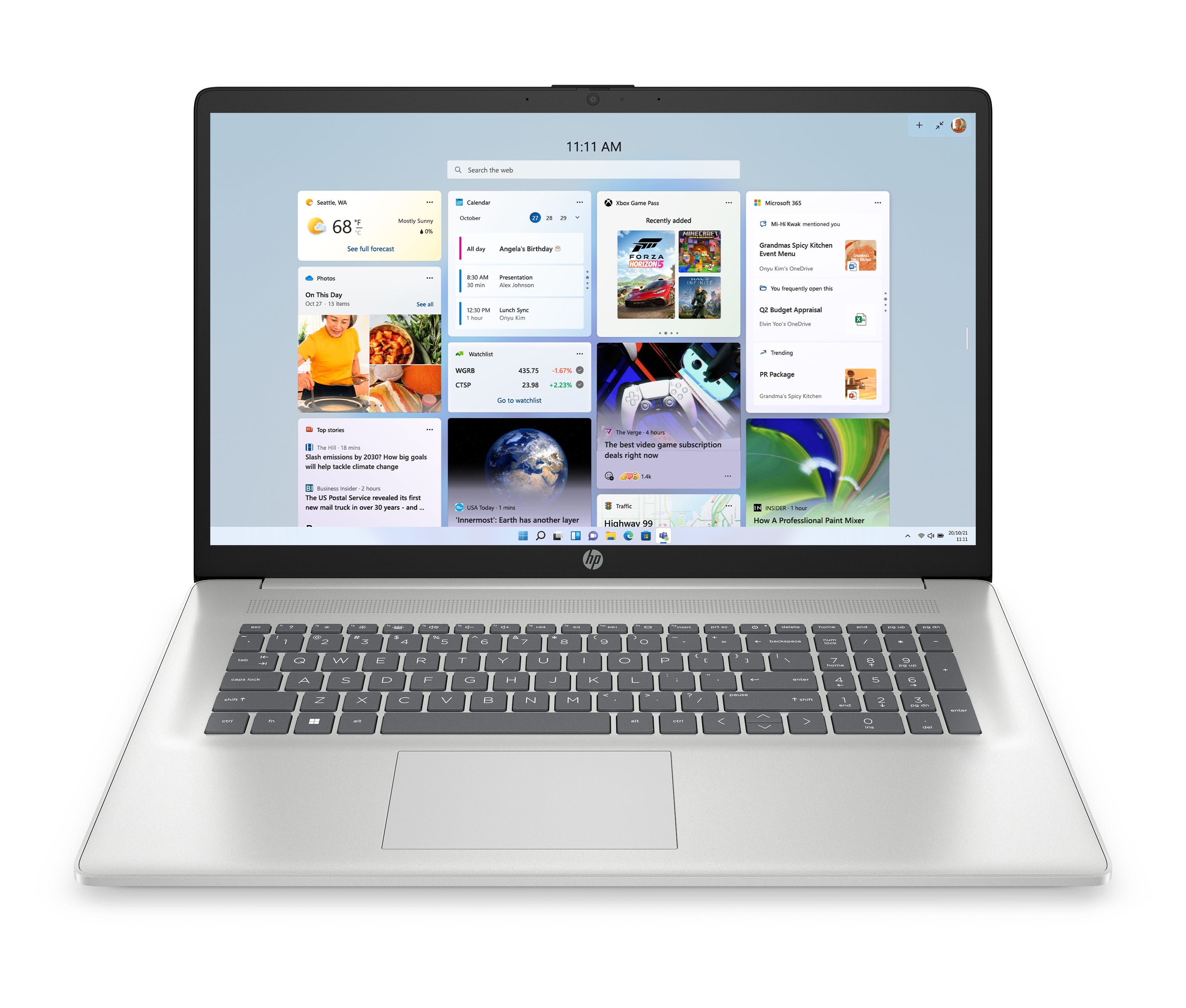 Laptop HP 17-cp3114nw 9Q392EA, 17.3 inch 1920 x 1080, AMD Ryzen 7 7730U (8 C / 16 T, 2.0 GHz - 4.5 GHz, 4 MB + 16 MB cache, 28 W), 16 GB DDR4, 512 GB SSD, AMD Radeon Graphics, Windows 11 Home, Silver