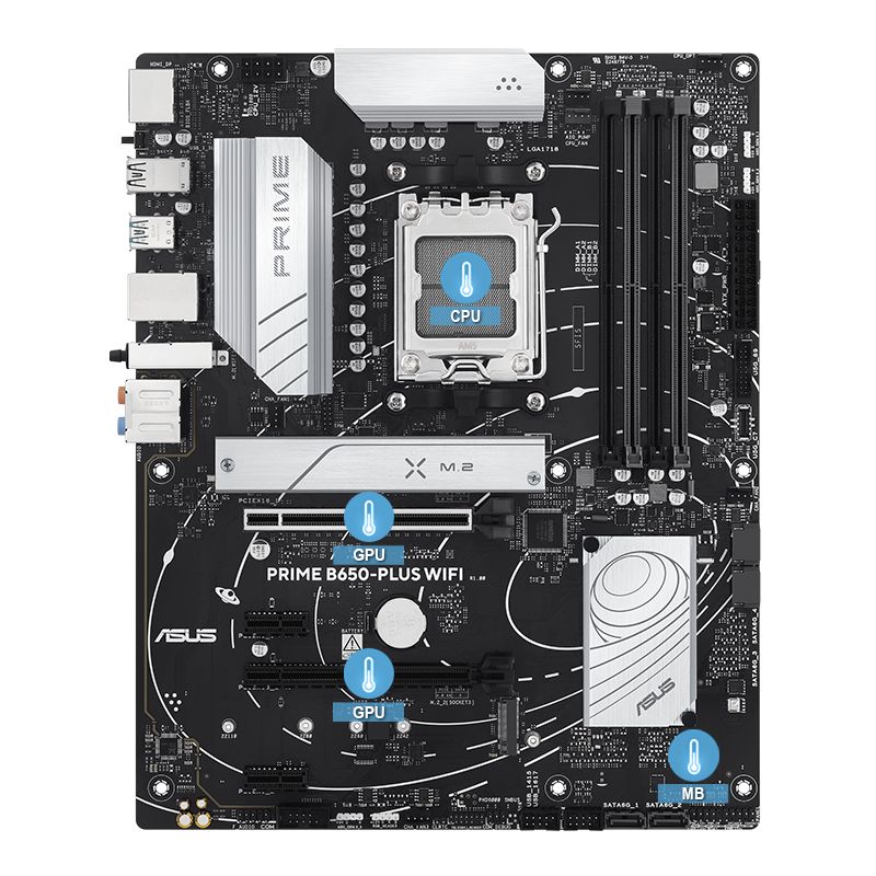 ASUS PRIME B650-PLUS WIFI AMD B650 Socket AM5 ATX