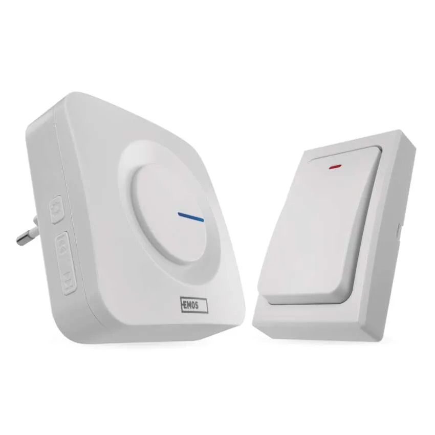 Wireless doorbell P5729 signal transmission: wireless, frequency 433 MHz
- max. distance 180m
- number of songs: 36
- bell button IP44
- button without power supply
- doorbell power supply: 230V AC socket
- volume control: yes, 4 levels
Packaging: blister 1 pc.
