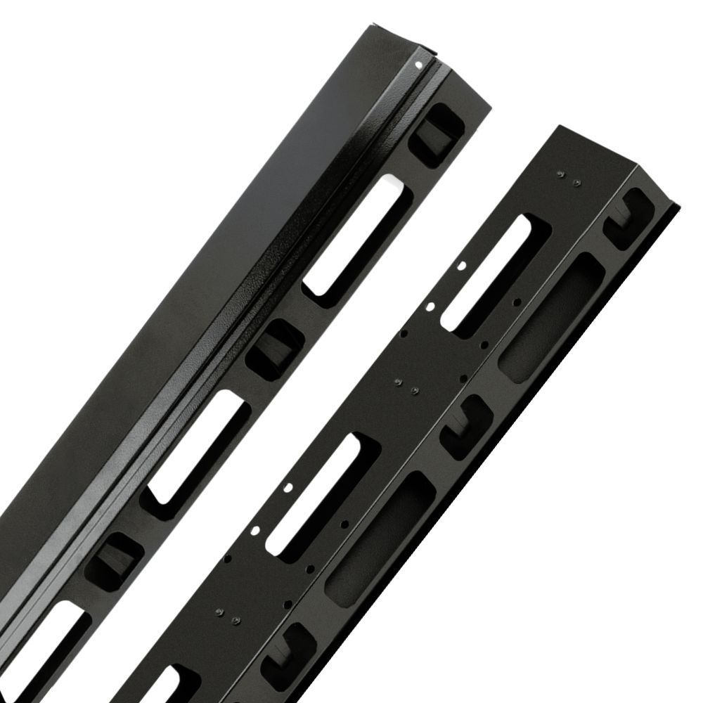 VERTICAL CABLE ORGANIZER FOR 22U FLOOR CABINETS (FF01 + FF02) 2 PIECES BLACK LANBERG