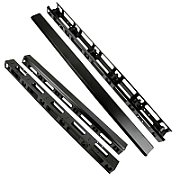 VERTICAL CABLE ORGANIZER FOR 22U FLOOR CABINETS (FF01 + FF02) 2 PIECES BLACK LANBERG