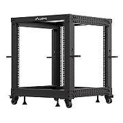 OPEN RACK 19  12U 600X600-1100 ADJUSTABLE BLACK LANBERG