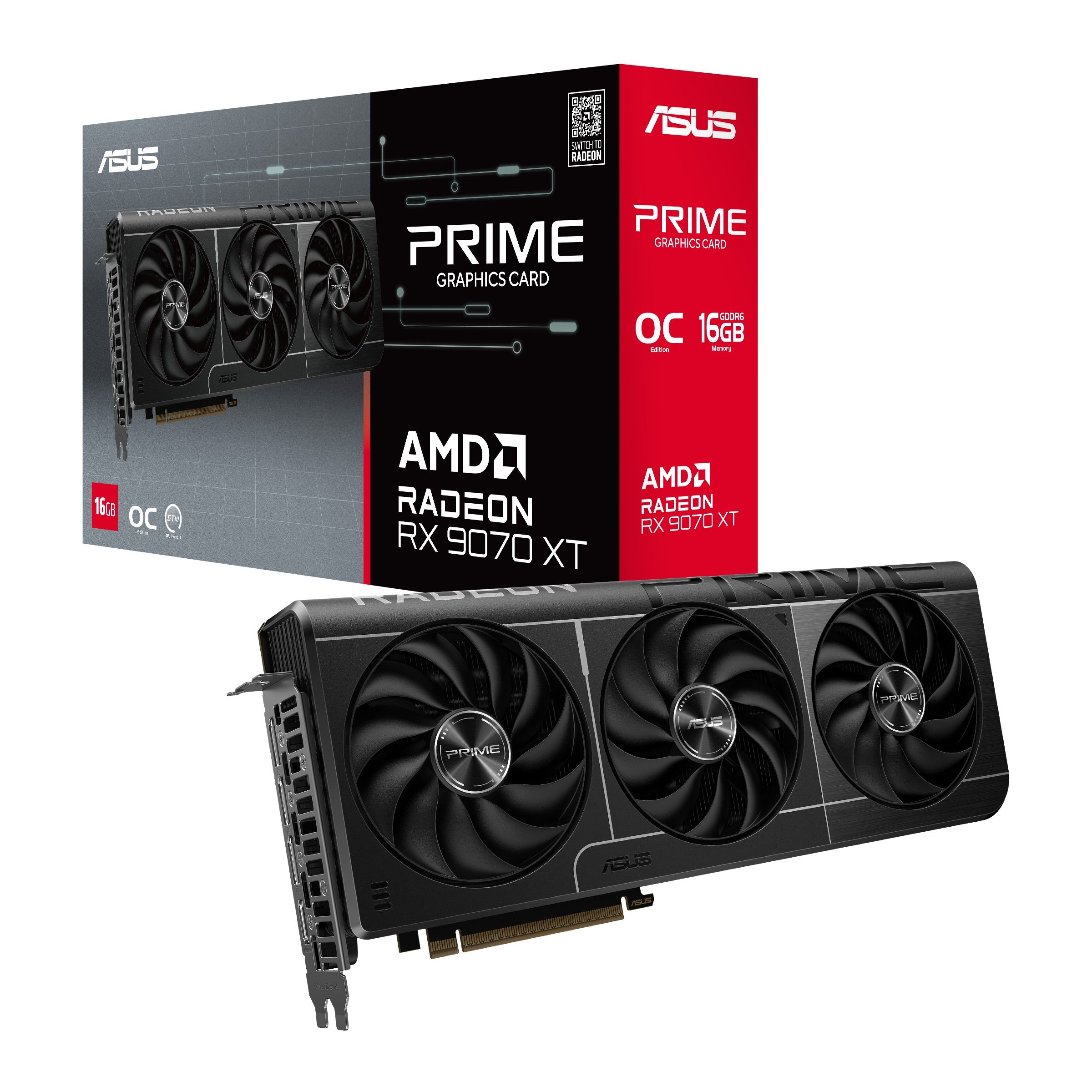 Placa video ASUS Radeon RX 9070 XT PRIME OC 16 GB GDDR6 256 bit