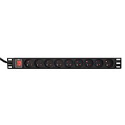 GEMBIRD Power Distribution Unit PDU 9 French Sockets 1U 16A French Plug 2m Cable