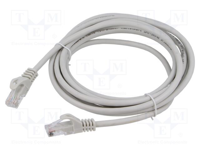 GEMBIRD UTP Cat6 Patch cord 10m pure copper grey