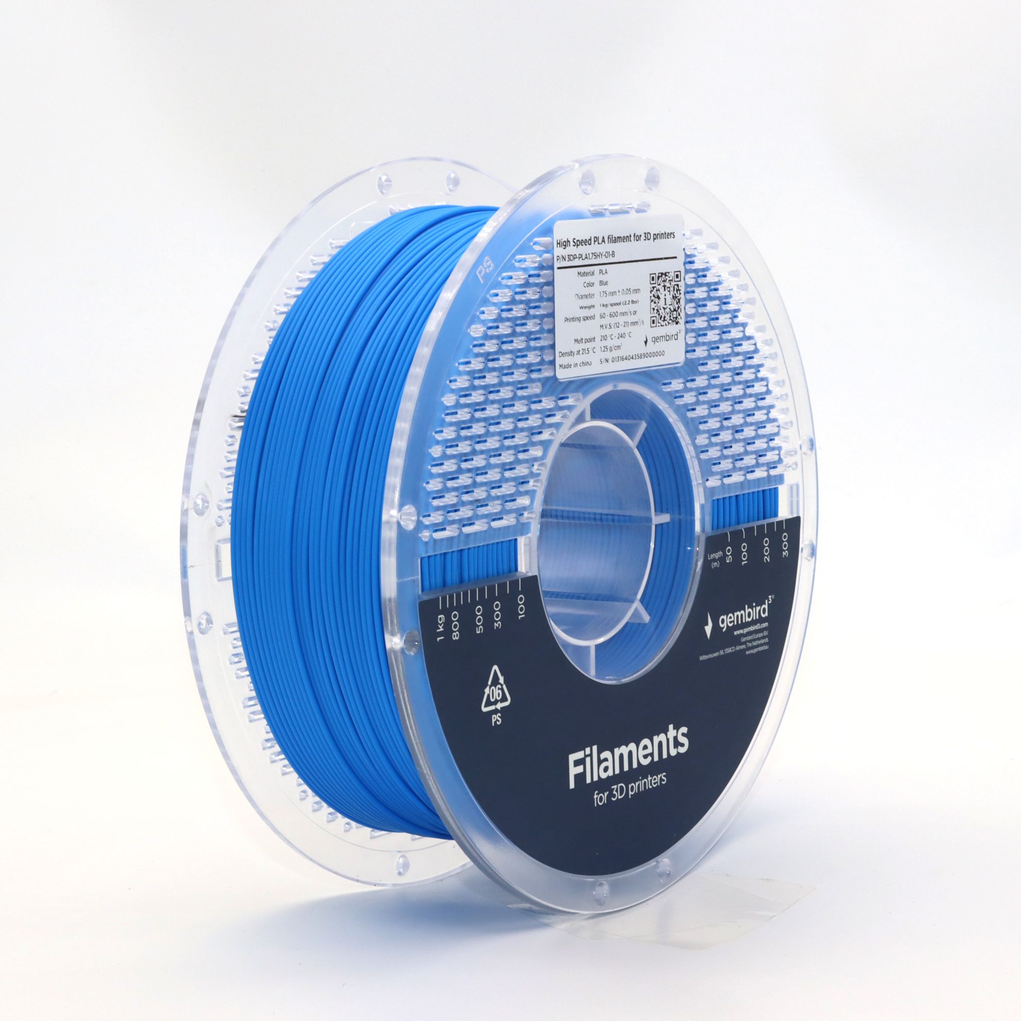 GEMBIRD High Speed PLA filament blue 1.75 mm 1 kg