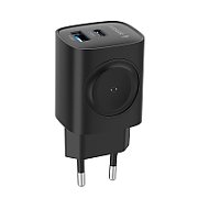 GEMBIRD 2-in-1 20W Apple Watch + phone fast charger black