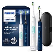 Philips Toothbrush HX6851 34 Sonicare ProtectiveClean 5100 2nd handle black Schwarz and white (HX6851/34)