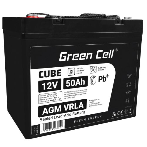 Green Cell AGM56 baterie auto AGM (Strat Separator din Fibră de Sticlă) 50 Ah 12 V