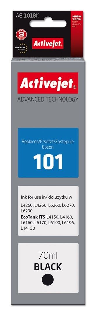 Cartus cerneala Activejet AE-101BK ,Negru ,70 ml (compatibil cu Epson AE-101BK) 