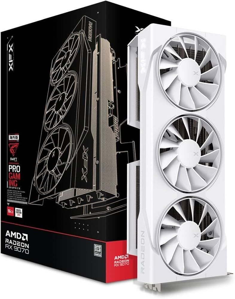 Placa video XFX Radeon RX 9070 Swift OC White Gaming 16 GB GDDR6 256 bit
