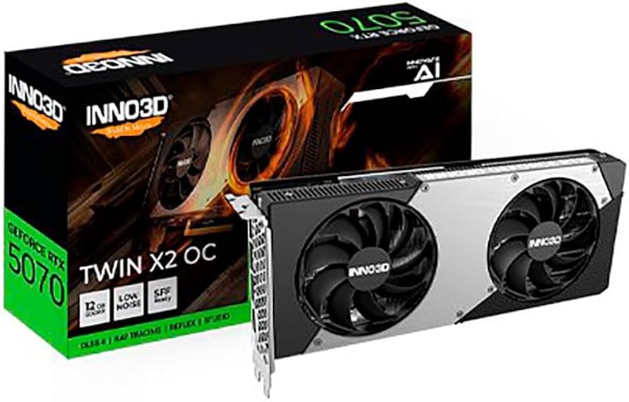 Placa video Inno3D GeForce RTX 5070 TWIN X2 OC 12 GB GDDR7 192 bit