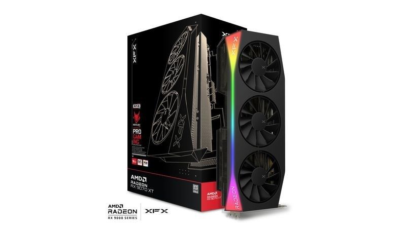 Placa video XFX Radeon RX 9070 XT Mercury OC Gaming RGB 16 GB GDDR6 256 bit