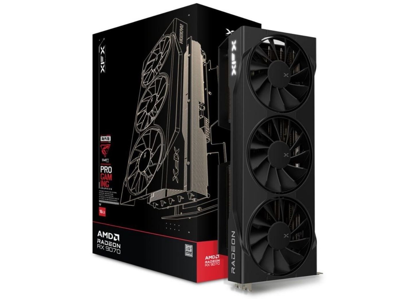 Placa video XFX Radeon RX 9070 Swift OC Gaming 16 GB GDDR6 256 bit