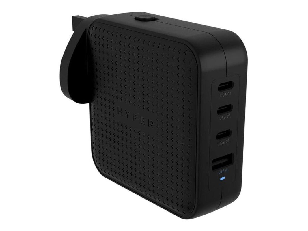 TRAVEL CHARGER BLACK/100W USB-C GAN (3C+1A)