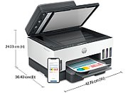 Imprimanta multifunctionala inkjet color HP Smart Tank 7305, A4, duplex, USB 2.0, Wi-Fi, 15 ppm negru, 9 ppm color