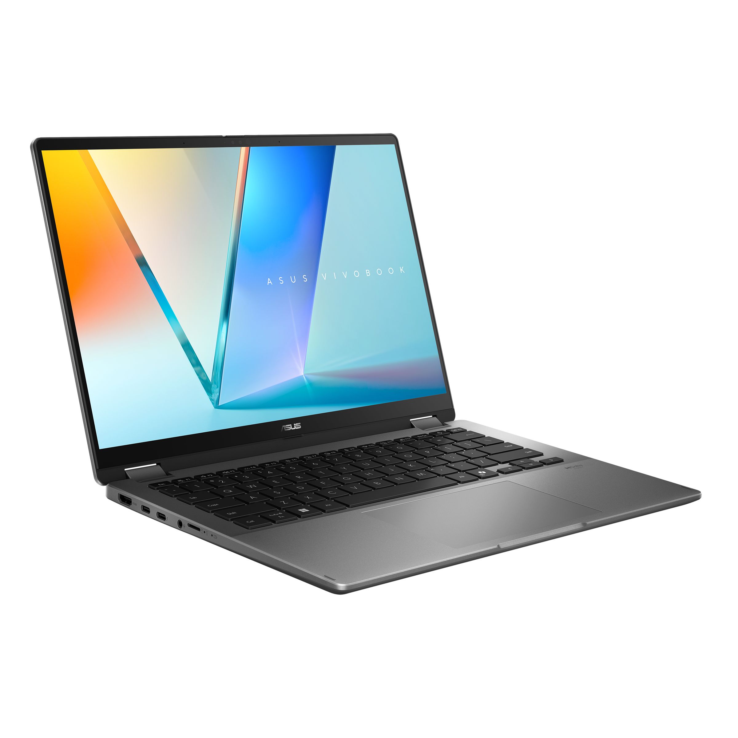 Laptop Asus VivoBook Flip TP3407SA-QL060X, 14 inch 1920 x 1200, Intel 258V (8 C / 8 T, 2.2 GHz - 4.8 GHz, 12 MB cache, 12 W), 32 GB LPDDR5X, 1 TB SSD, Intel Arc Graphics, Windows 11 Pro, Gri