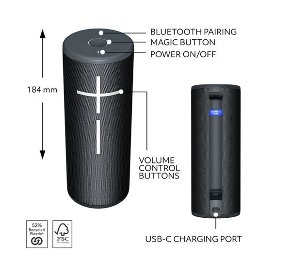 ULTIMATE EARS BOOM 4/BLACK - N/A - EMEA28-935
