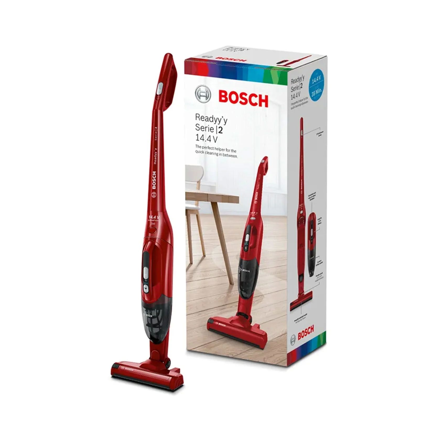 Bosch Serie 2 BBHF214R 2-in-1 Cordless Vacuum Cleaner Red