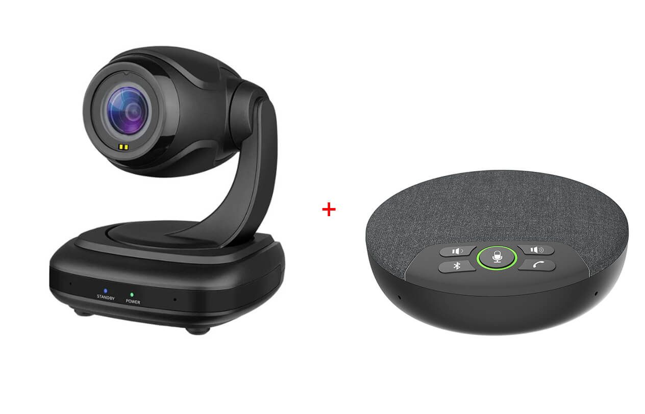 Pachet videoconferinta cu Camera PTZ Rocware RC310 si Speakerphone Eacome GLS200, eligibil PNRAS/PNRR