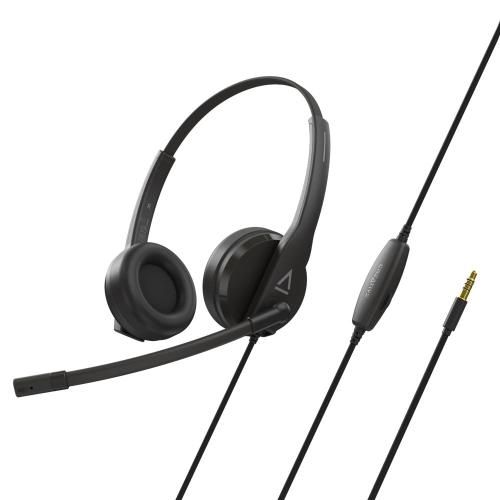 CREATIVE HS-230 Office Headset w/Noise-cancelling Mic, 3.5 mm AUX, USB Adapter