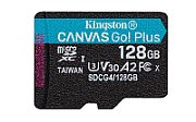 KINGSTON 128GB microSDXC Canvas Go Plus Gen4 200MB/s A2 U3 V30 Card + Adapter