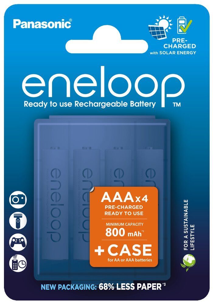 PANASONIC ENELOOP AAA 800mAh 4 szt + box