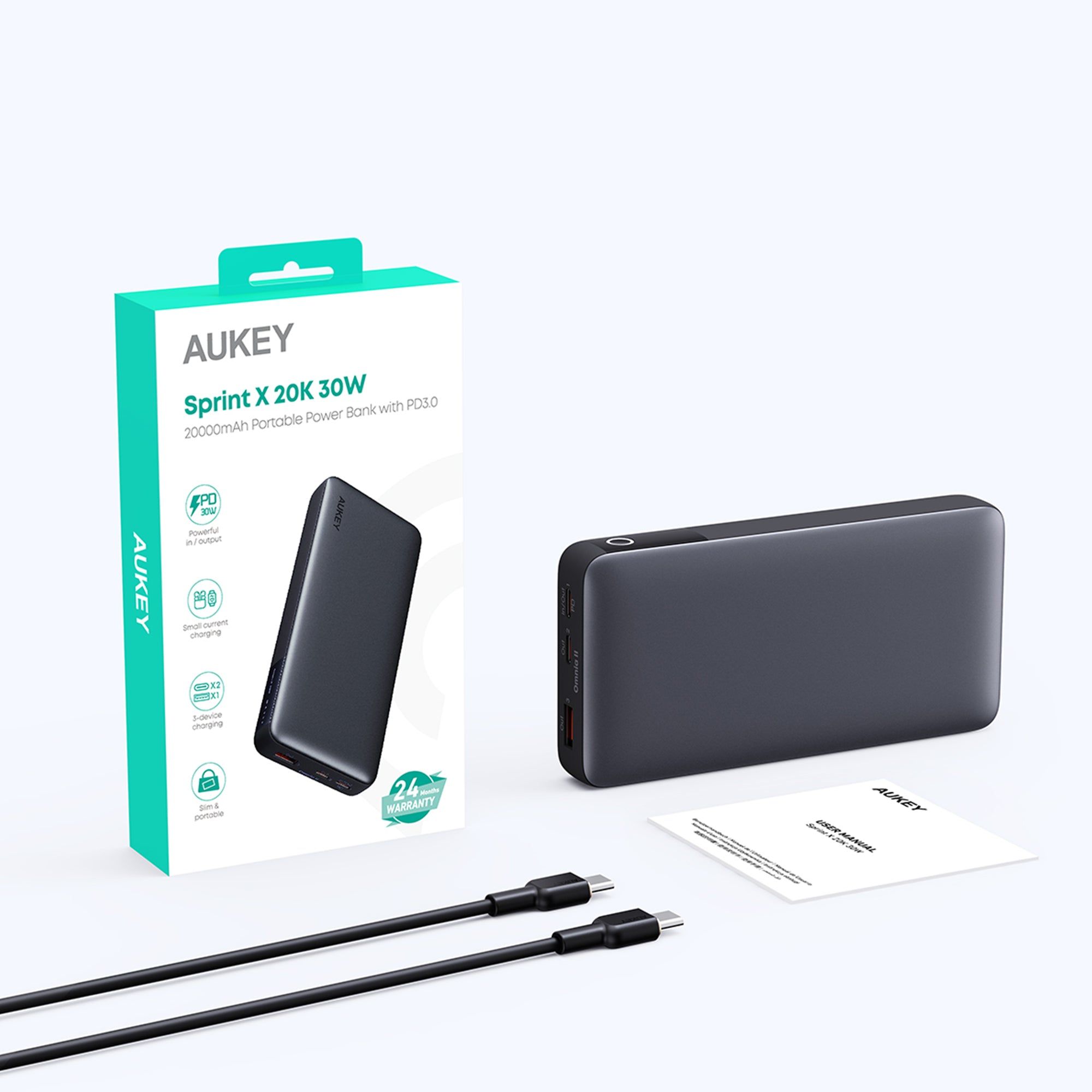 POWER BANK USB 20000MAH 30W/PB-Y42 AUKEY
