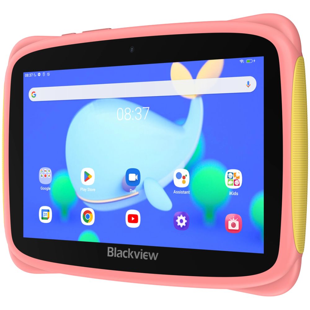 Blackview Tab 3 Kids, Pink, 7-inch HD 1024*600, 7731E Quad-core 1.3GHz, Front 0.3MP Rear 2MP Camera, 2GB/32GB, 3280mAh battery, Doke 3.0 Go (Android 13), WiFi version, 802.11 b/g/n(2.4GHz), Bluetooth
