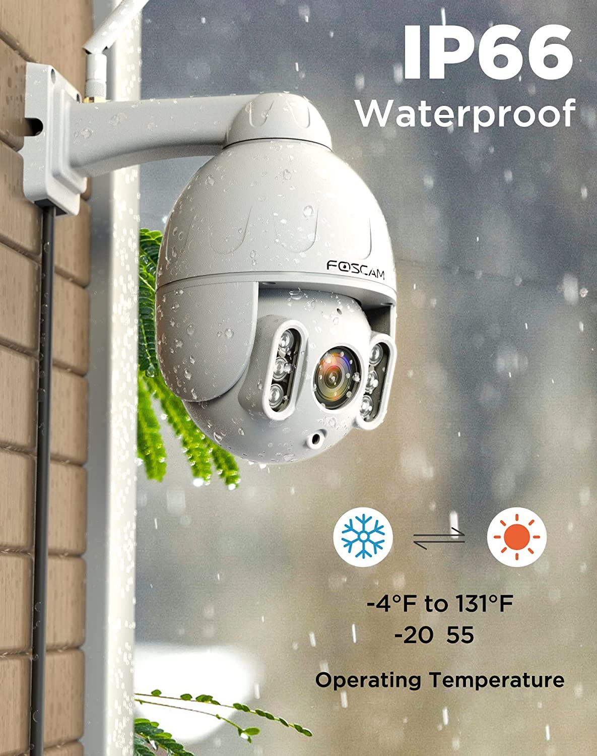 Foscam SD4-WB Dome IP security camera Outdoor 2304 x 1536 pixels Wall