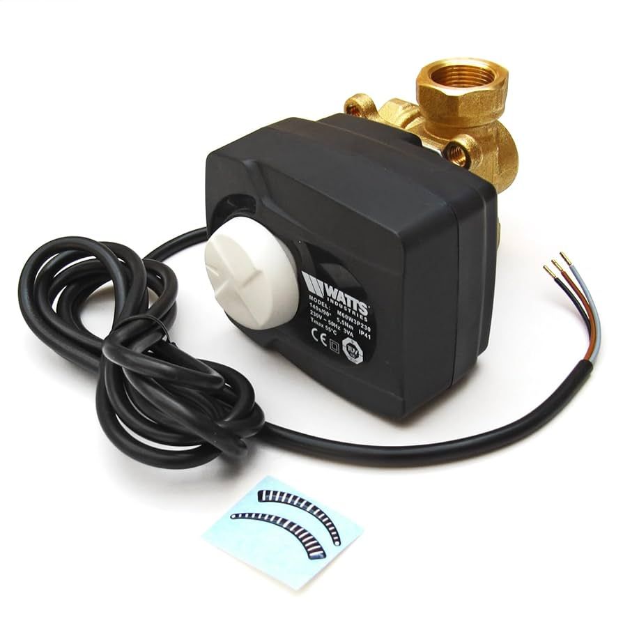 4-way mixing valve 1 inch Kv 12.0 with 3-point actuator 230V