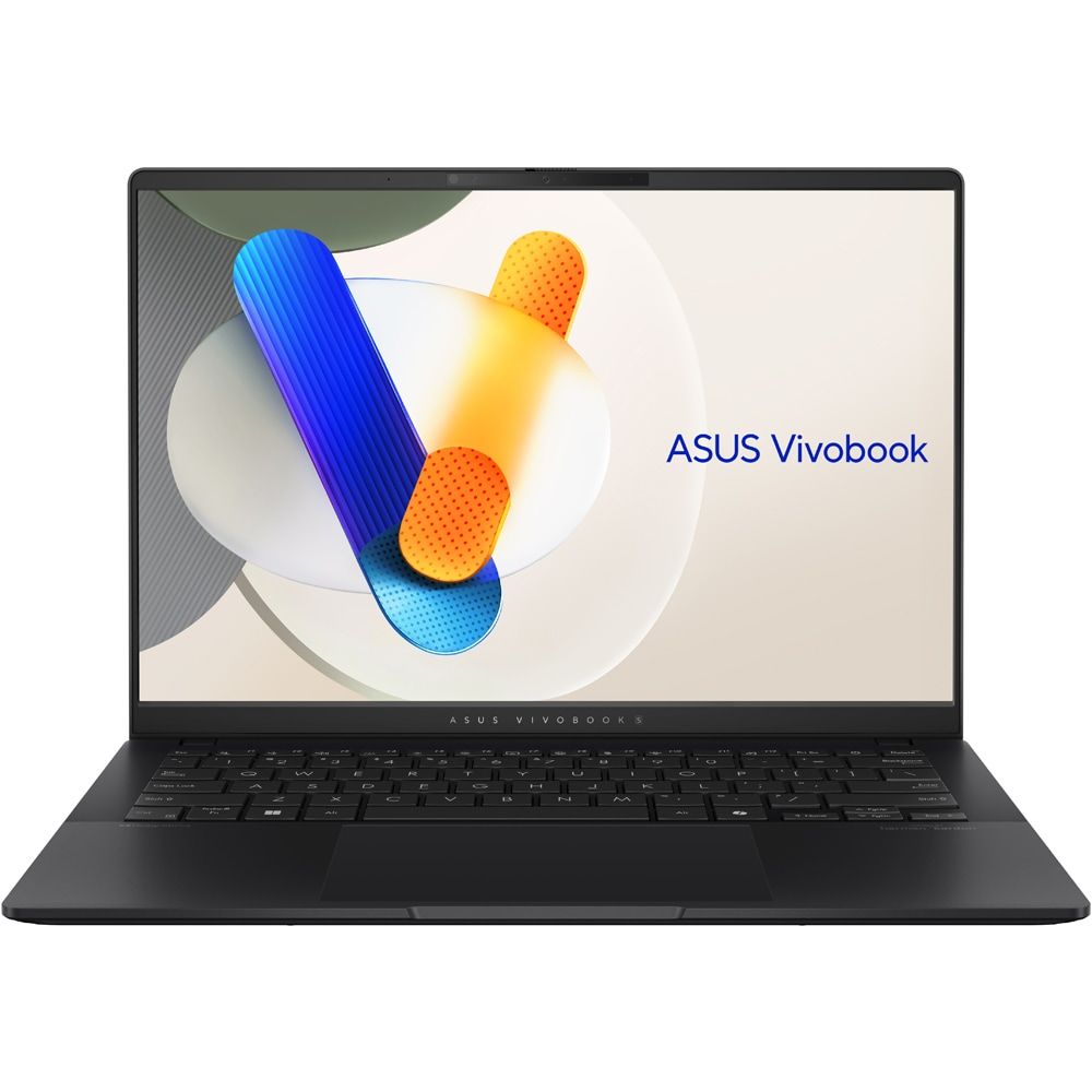 Laptop Asus VivoBook S 14 M5406KA-PP119, 14 inch 2880 x 1800, AMD AI 7 350 (8 C / 16 T, 2 GHz - 5 GHz, 8 MB + 16 MB cache), 24 GB LPDDR5X, 1 TB SSD, AMD Radeon Graphics, Fara sistem de operare, Negru