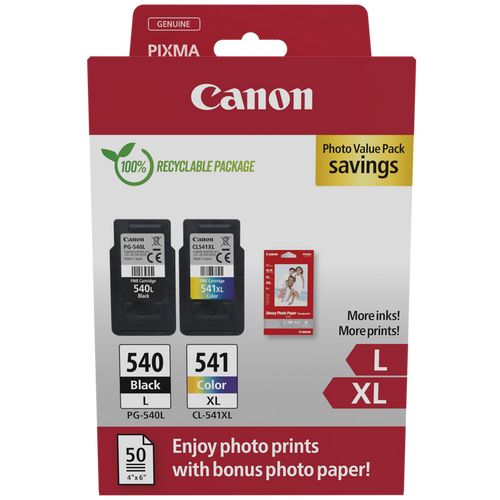 Cartus cerneala Canon 5224B012AA ,Black/tri-color ,Black 11 ml/ Color 15 ml ,Original (PG540L/CL541XL) 