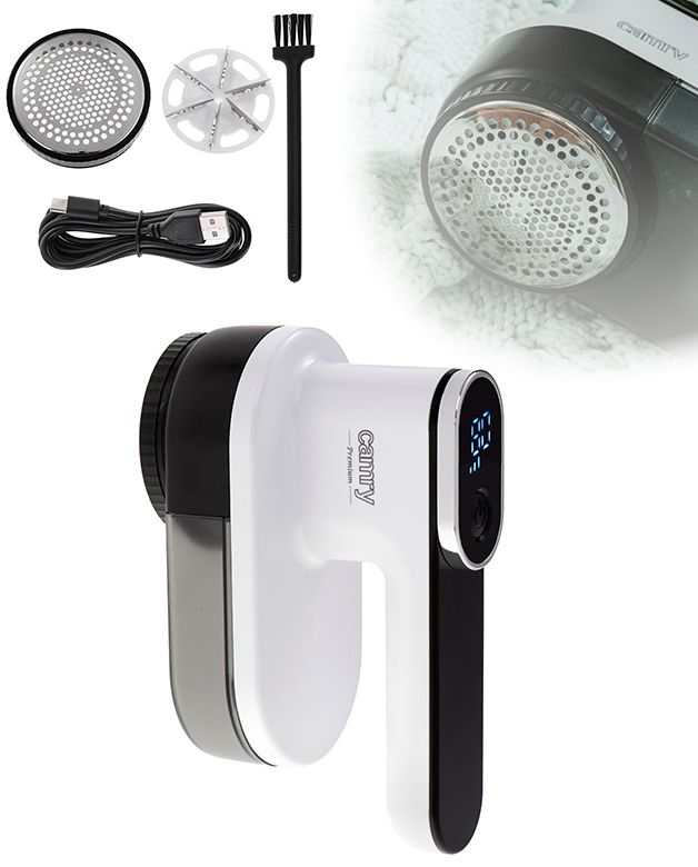 Camry Lint remover | CR 9620 | White/Black | Rechargeable battery | 10 W