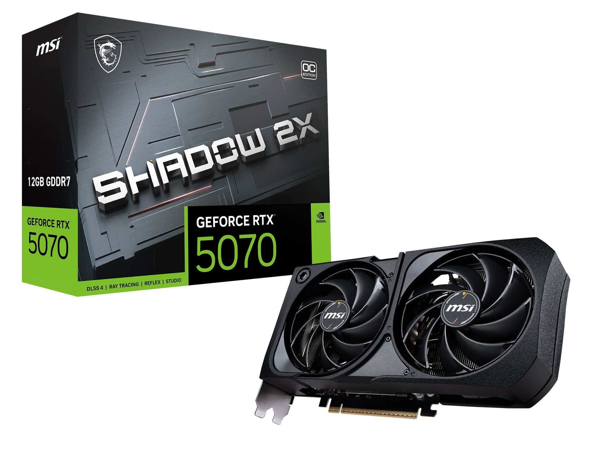 Placa video MSI GeForce RTX 5070 SHADOW 2X OC 12 GB GDDR7 192 bit