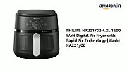 Philips 2000 series NA221/00 fryer Single 4.2 L Stand-alone 1500 W Hot air fryer Black  Silver