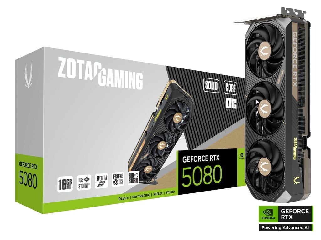 Zotac GAMING GeForce RTX 5080 SOLID CORE OC NVIDIA 16 GB GDDR7