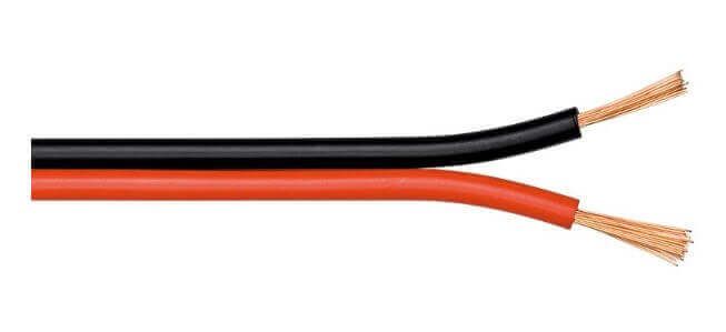 Cablu boxe rosu/negru CCA, EMOS – vanzare la metru liniar