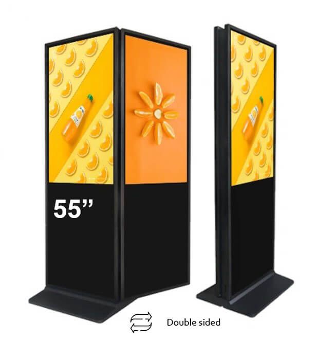 Totem de interior EVOBOARD dublu fara touch cu display 55 , 4K, Android 11