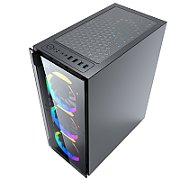 Gembird CCC-FC-1500RGB computer case Midi Tower Black  Transparent