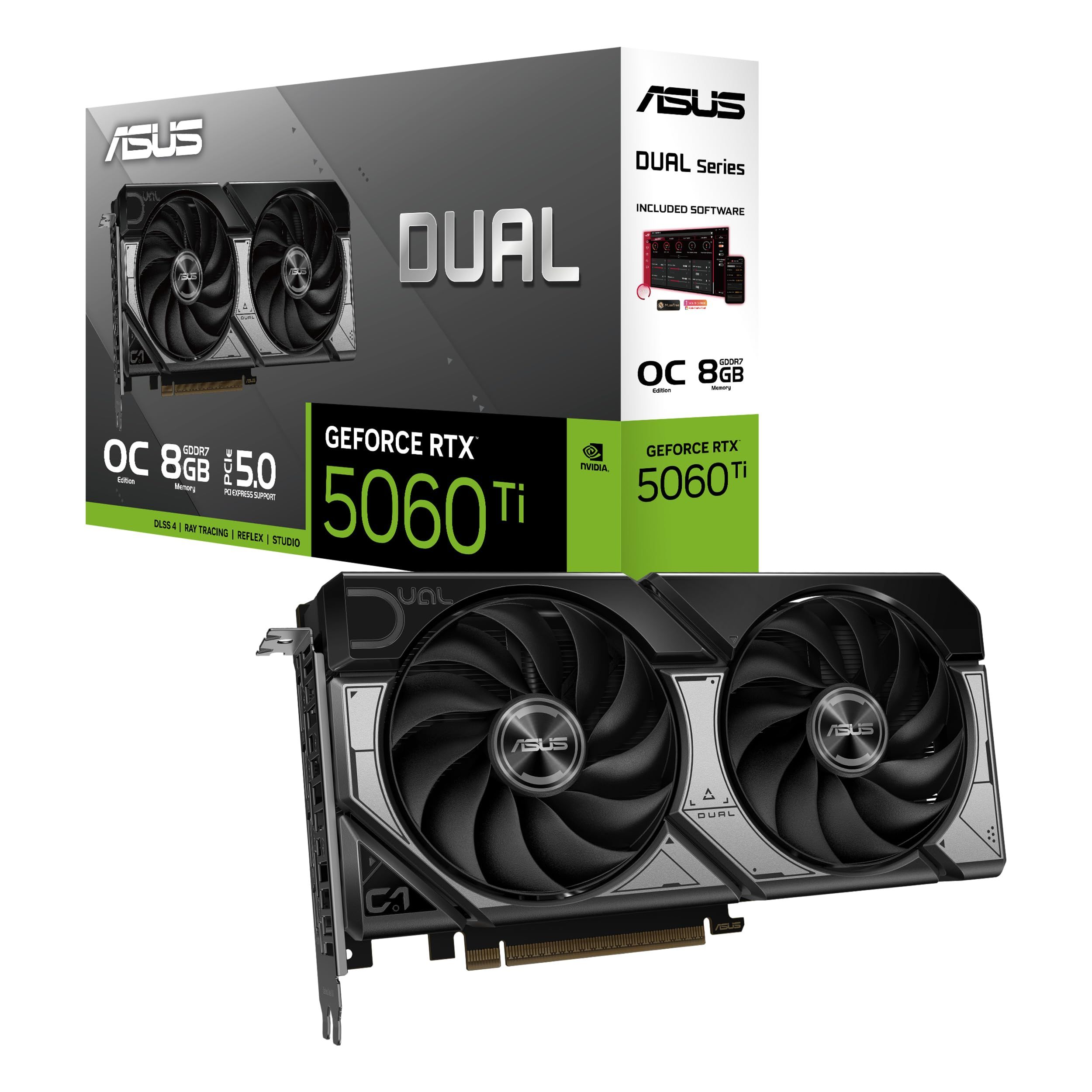 Placa video ASUS GeForce RTX 5060 Ti Dual OC 8 GB GDDR7 128 bit