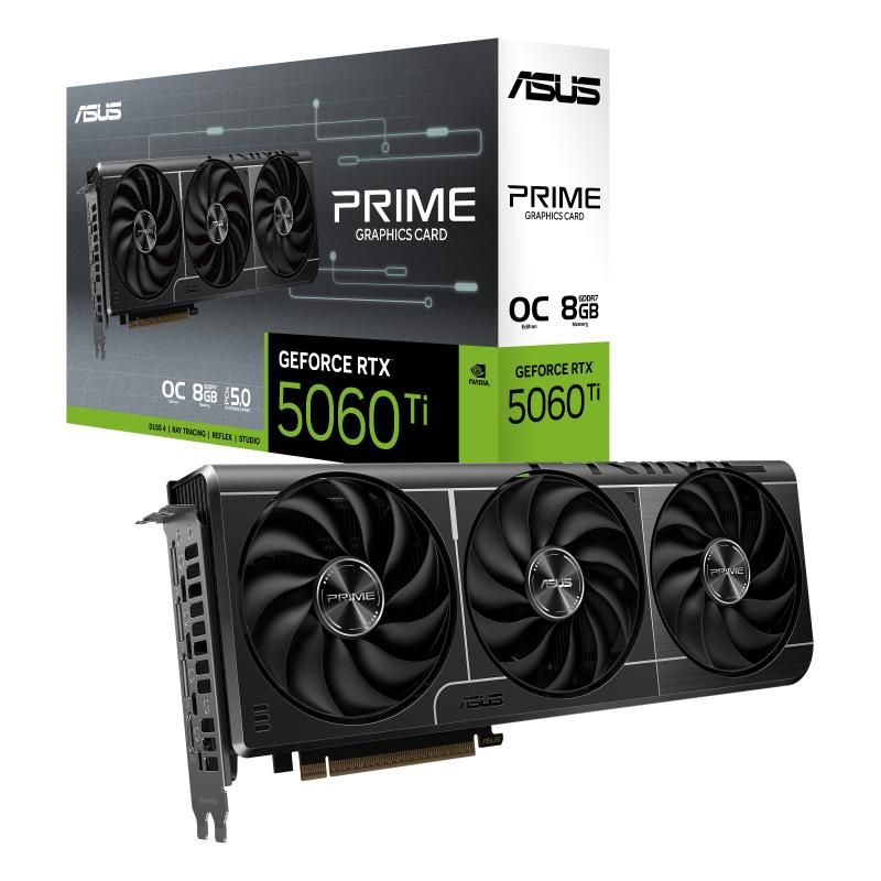 Placa video ASUS GeForce RTX 5060 Ti PRIME OC 8 GB GDDR7 128 bit