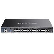 TP-LINK Omada 26-Port 10G Stackable L3 Managed Aggregation Switch with 6 25G Slots PORT: 26× 10G SFP+ Slots, 6× 25G SFP28 Slots, RJ45/Type C USB Console Port, Management Port, 2× USB3.0 Ports SPEC: 1U 19-inch Rack-mountable Steel Case FEATURE: Integration with Omada SDN Controller, Stacking, RIP, OSPF