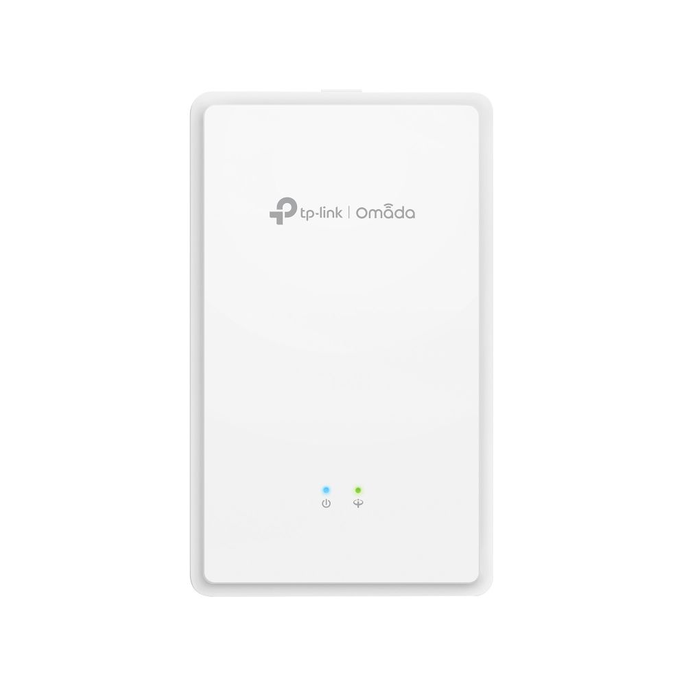 TP-LINK Omada  AX1800 Wall-Plate Dual-Band Wi-Fi 6 GPON Access Point PORT: 1×SC/UPC GPON+2×1G RJ45 Port(One support Poe Out)+1×RJ11 Port SPEED:574Mbps at  2.4 GHz + 1201 Mbps at 5 GHz FEATURE: AC Power, Poe Out,4×Internal Antennas, MU-MIMO, 80MHz Supported, Seamless Roaming, Band Steering, Beamforming, Load