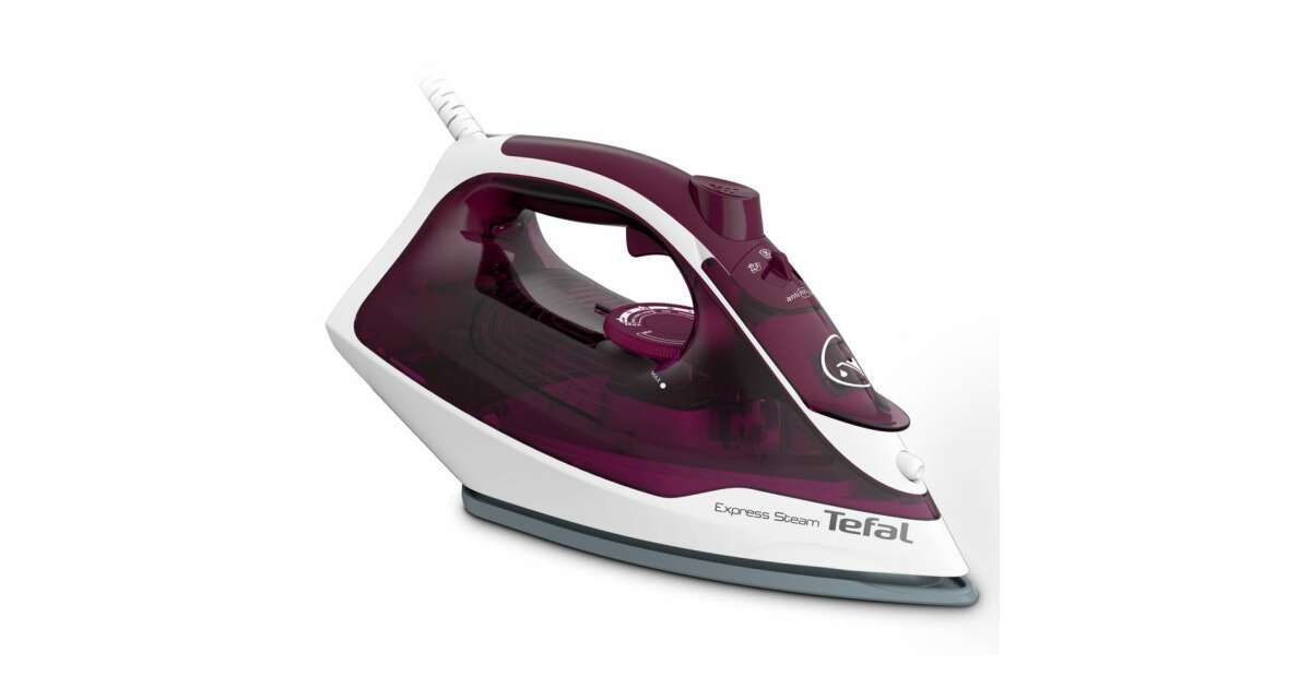 Fier de calcat Tefal Express Steam FV2835E0, 2400W, Jet de abur 160 g/min, abur variabil 0-35 g/min, 270 ml, violet