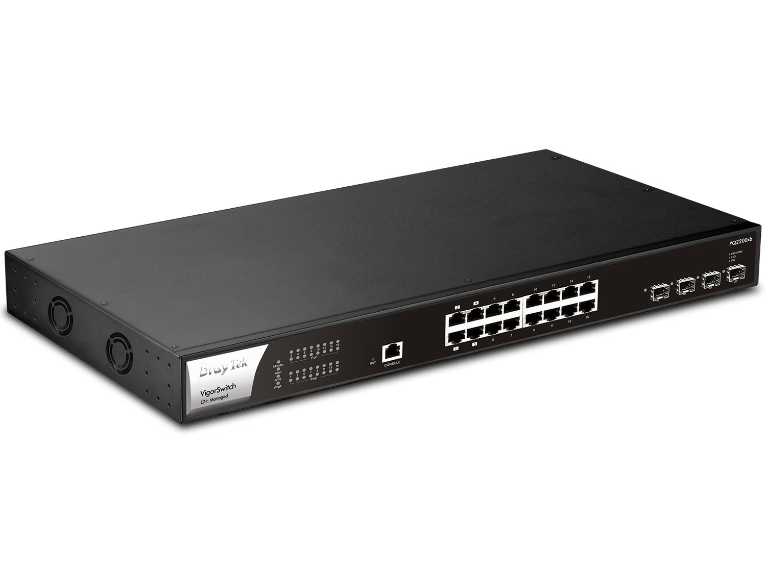 Switch DrayTek VigorSwitch PQ2200xb, 16 porturi 100 / 1000 / 2500 MBs