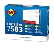 FRITZ!Box FRITZ! BOX 7583 VDSL router wireless Gigabit Ethernet Bandă dublă (2.4 GHz/ 5 GHz) 4G Roşu, Alb